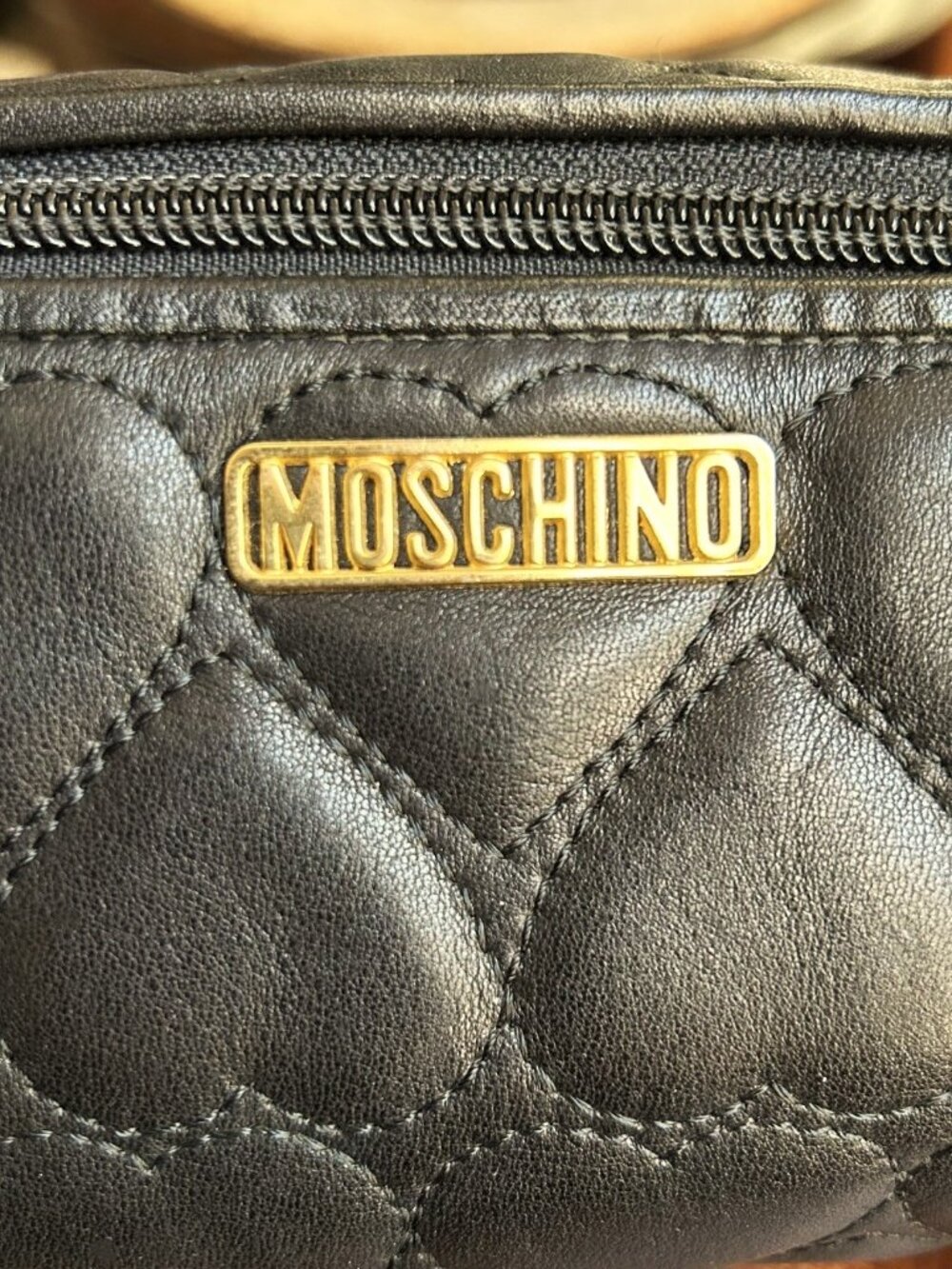 MOSCHINO Heart Barrel Shoulder Bag, Black - Picture 3 of 10